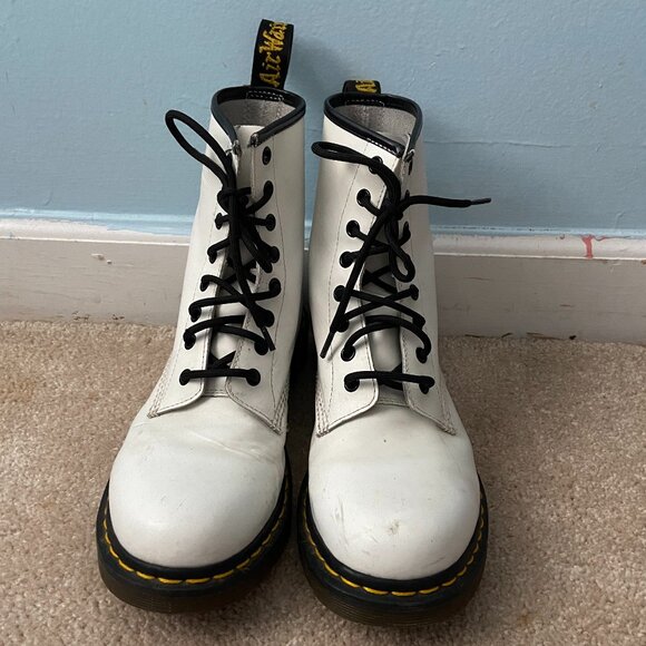 Dr. Martens White 1460 Pascal Boots Women’s 10 - Picture 1 of 16